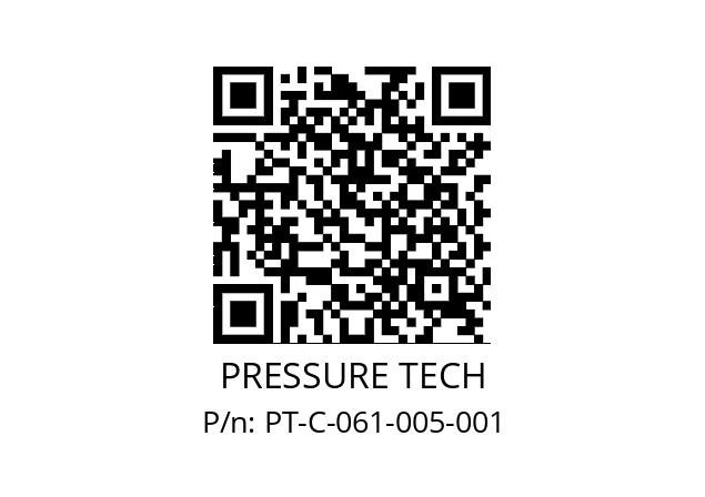   PRESSURE TECH PT-C-061-005-001