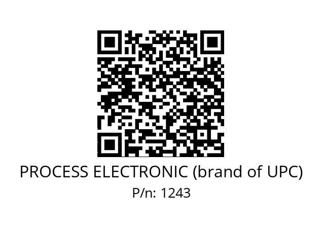   PROCESS ELECTRONIC (brand of UPC) 1243