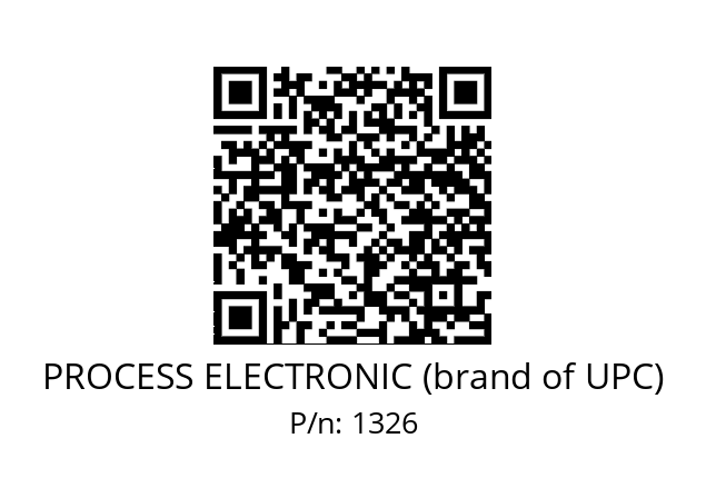   PROCESS ELECTRONIC (brand of UPC) 1326