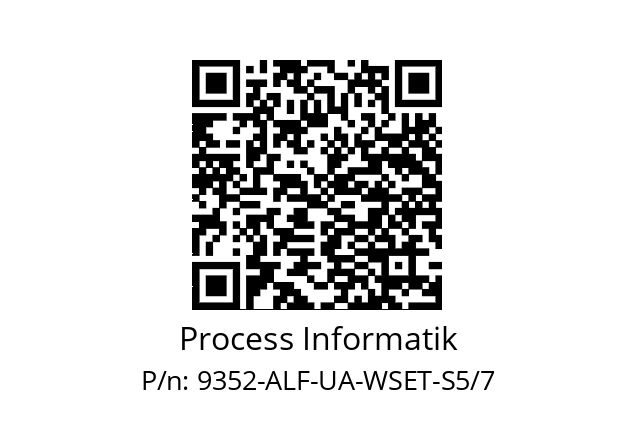   Process Informatik 9352-ALF-UA-WSET-S5/7