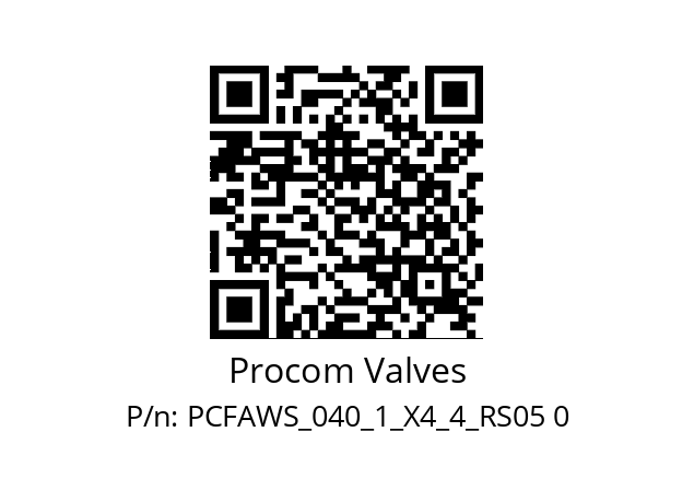   Procom Valves PCFAWS_040_1_X4_4_RS05 0