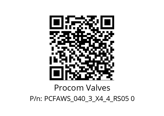   Procom Valves PCFAWS_040_3_X4_4_RS05 0