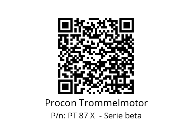   Procon Trommelmotor PT 87 X  - Serie beta