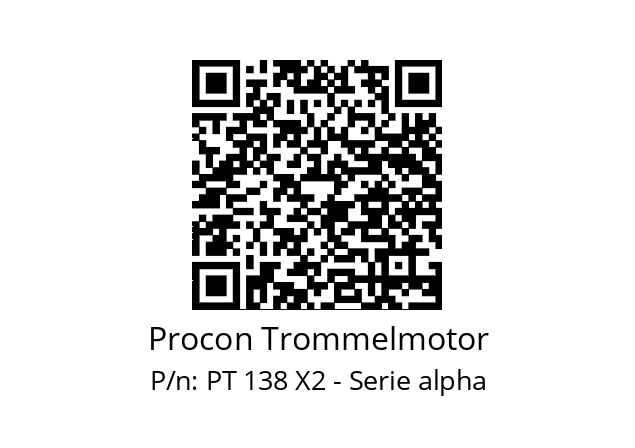   Procon Trommelmotor PT 138 X2 - Serie alpha