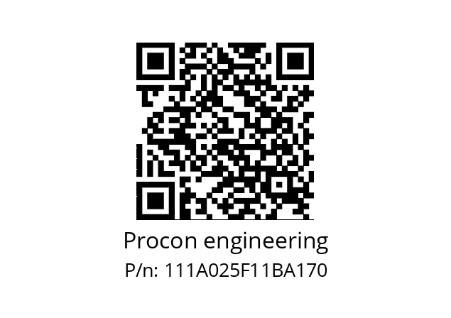   Procon engineering 111A025F11BA170