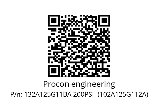   Procon engineering 132A125G11BA 200PSI  (102A125G112A)