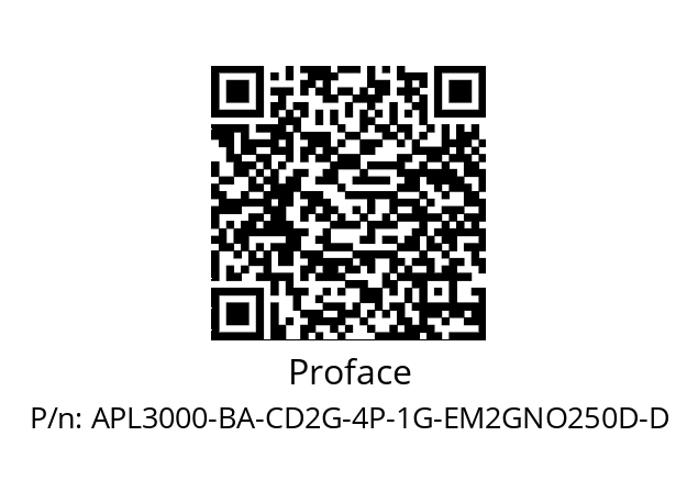   Proface APL3000-BA-CD2G-4P-1G-EM2GNO250D-D