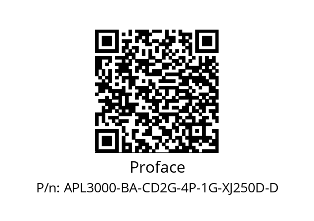   Proface APL3000-BA-CD2G-4P-1G-XJ250D-D