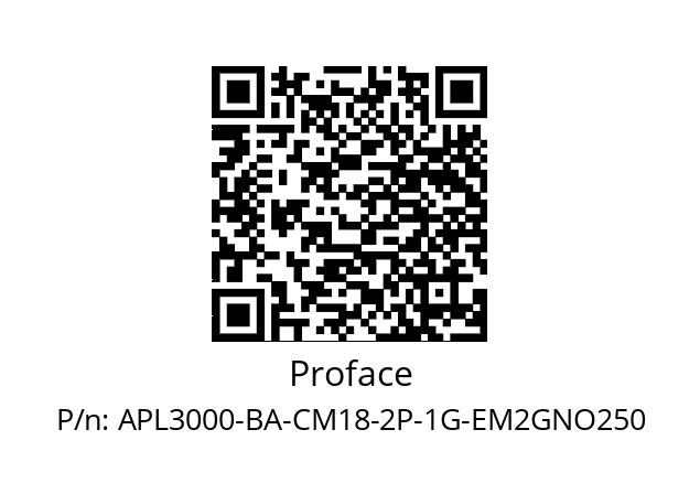   Proface APL3000-BA-CM18-2P-1G-EM2GNO250