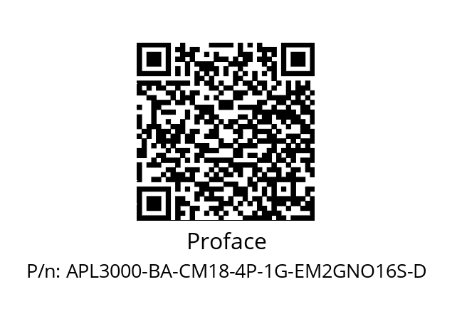   Proface APL3000-BA-CM18-4P-1G-EM2GNO16S-D