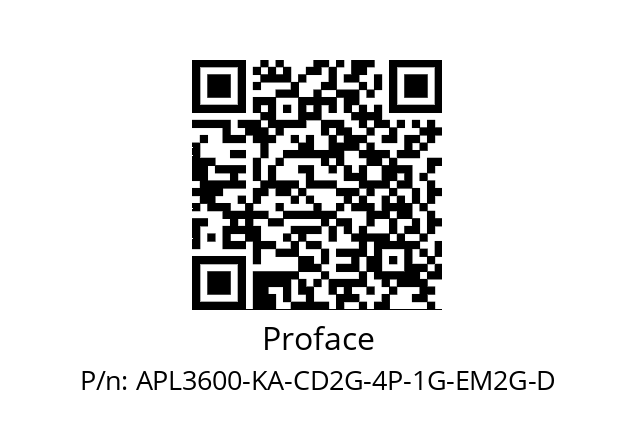   Proface APL3600-KA-CD2G-4P-1G-EM2G-D