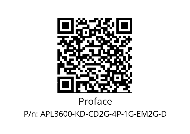   Proface APL3600-KD-CD2G-4P-1G-EM2G-D