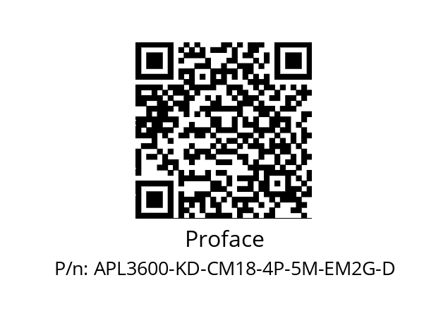   Proface APL3600-KD-CM18-4P-5M-EM2G-D