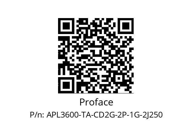   Proface APL3600-TA-CD2G-2P-1G-2J250