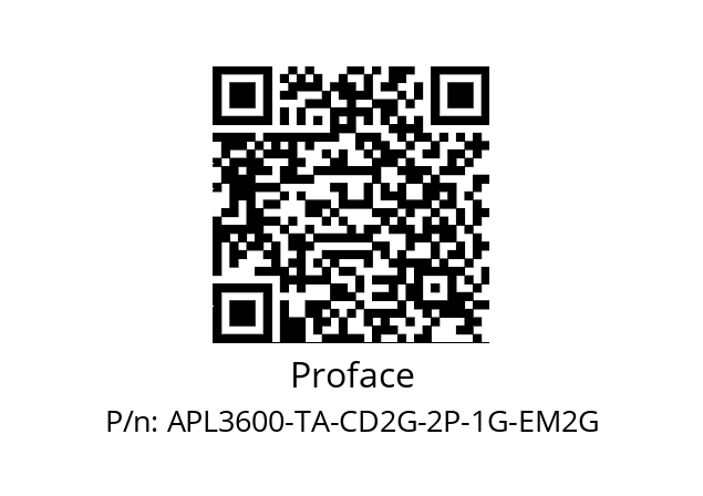   Proface APL3600-TA-CD2G-2P-1G-EM2G