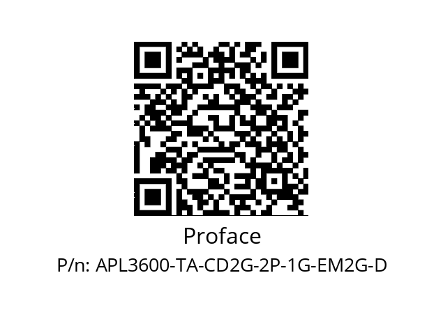   Proface APL3600-TA-CD2G-2P-1G-EM2G-D