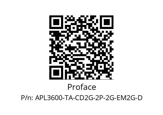   Proface APL3600-TA-CD2G-2P-2G-EM2G-D