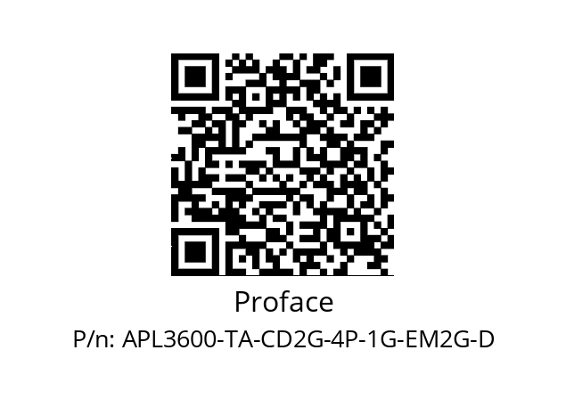   Proface APL3600-TA-CD2G-4P-1G-EM2G-D