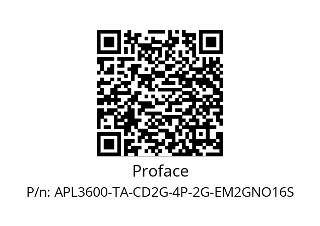   Proface APL3600-TA-CD2G-4P-2G-EM2GNO16S