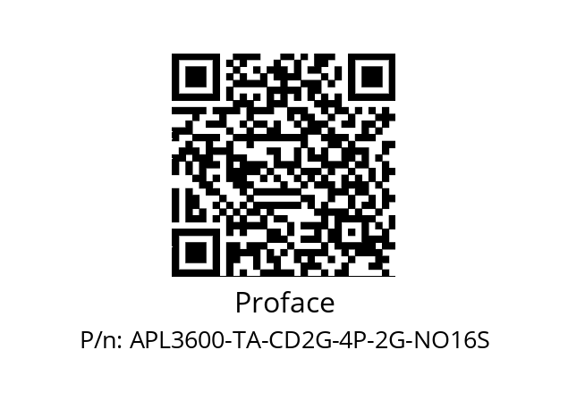   Proface APL3600-TA-CD2G-4P-2G-NO16S