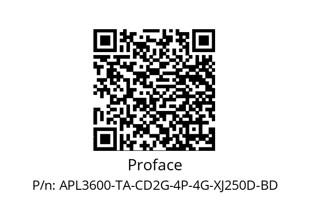   Proface APL3600-TA-CD2G-4P-4G-XJ250D-BD