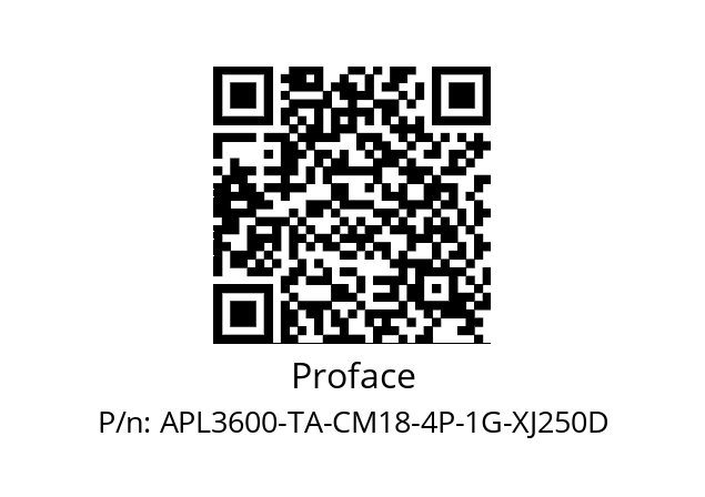   Proface APL3600-TA-CM18-4P-1G-XJ250D