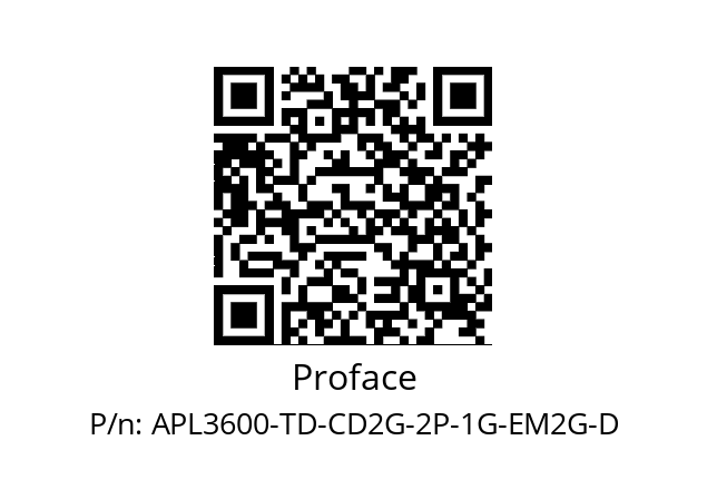   Proface APL3600-TD-CD2G-2P-1G-EM2G-D