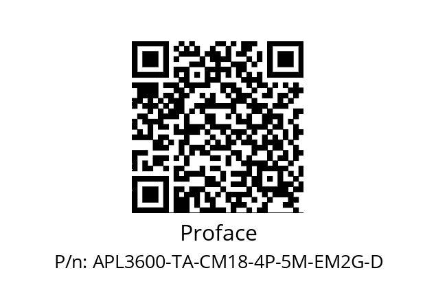   Proface APL3600-TA-CM18-4P-5M-EM2G-D