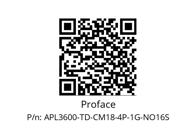   Proface APL3600-TD-CM18-4P-1G-NO16S