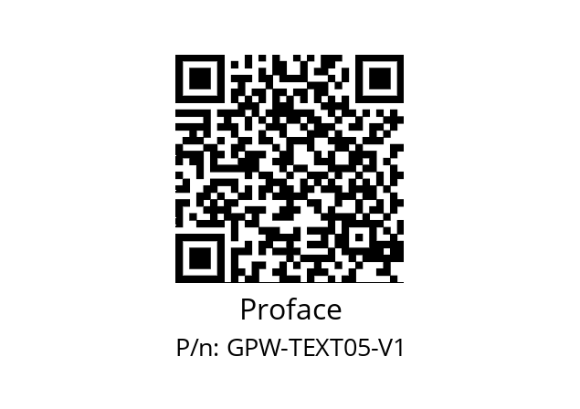   Proface GPW-TEXT05-V1