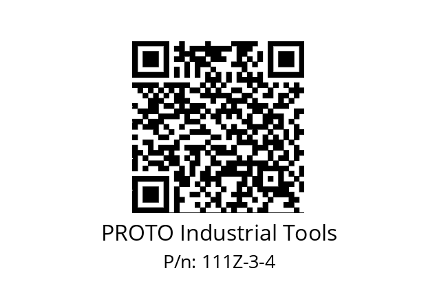   PROTO Industrial Tools 111Z-3-4