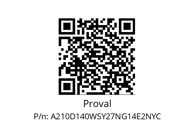   Proval A210D140WSY27NG14E2NYC