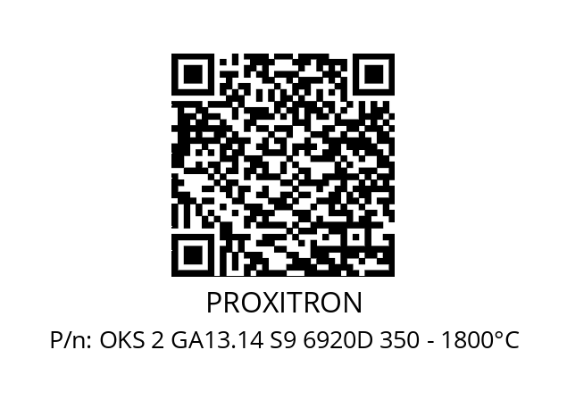   PROXITRON OKS 2 GA13.14 S9 6920D 350 - 1800°C