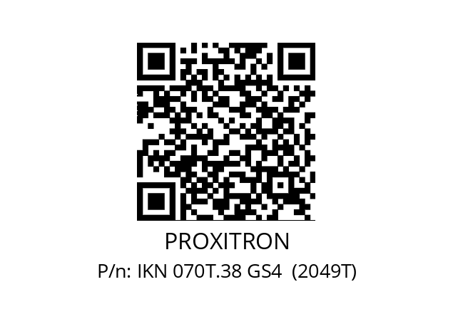   PROXITRON IKN 070T.38 GS4  (2049T)