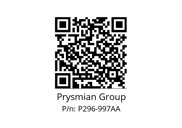   Prysmian Group P296-997AA