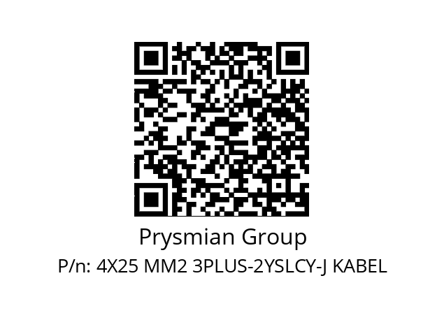   Prysmian Group 4X25 MM2 3PLUS-2YSLCY-J KABEL