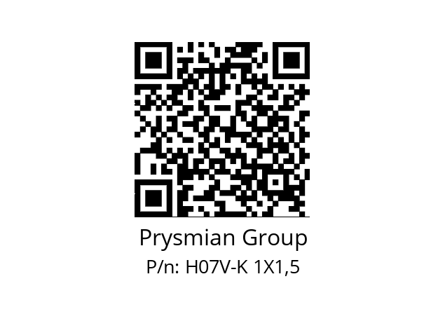   Prysmian Group H07V-K 1X1,5