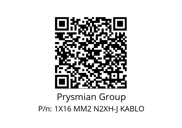   Prysmian Group 1X16 MM2 N2XH-J KABLO