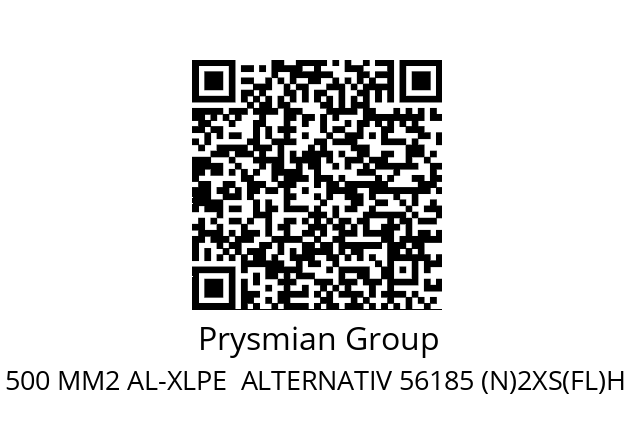   Prysmian Group 1 X 500 MM2 AL-XLPE  ALTERNATIV 56185 (N)2XS(FL)H 18/30kV