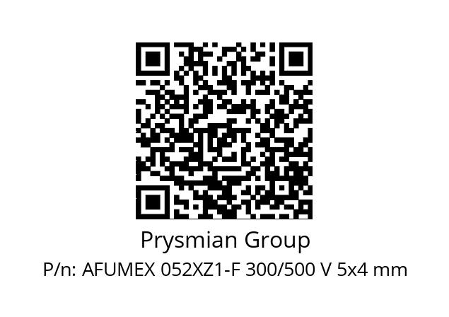   Prysmian Group AFUMEX 052XZ1-F 300/500 V 5x4 mm