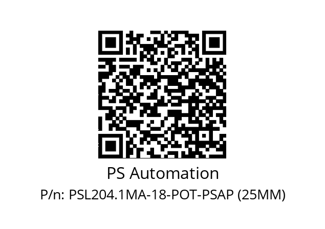   PS Automation PSL204.1MA-18-POT-PSAP (25MM)