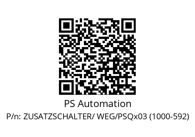   PS Automation ZUSATZSCHALTER/ WEG/PSQx03 (1000-592)