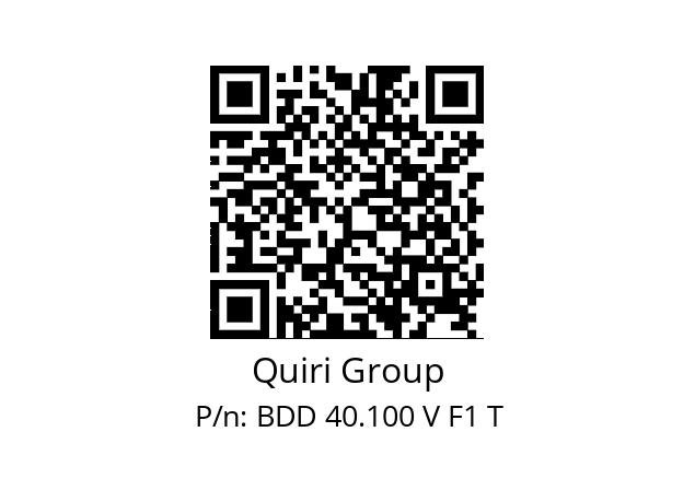   Quiri Group BDD 40.100 V F1 T