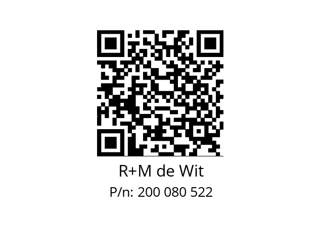   R+M de Wit 200 080 522