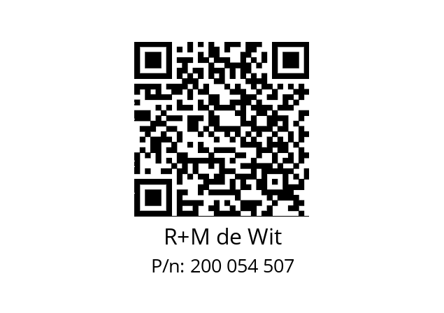   R+M de Wit 200 054 507