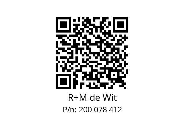   R+M de Wit 200 078 412