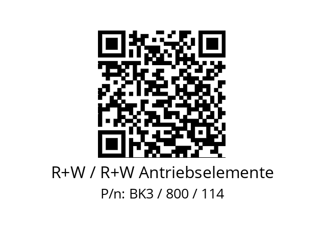   R+W / R+W Antriebselemente BK3 / 800 / 114