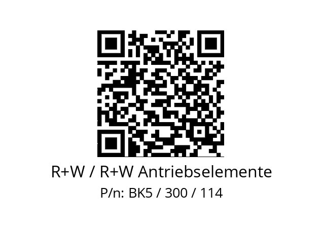   R+W / R+W Antriebselemente BK5 / 300 / 114