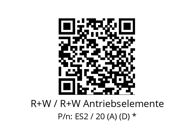   R+W / R+W Antriebselemente ES2 / 20 (A) (D) *