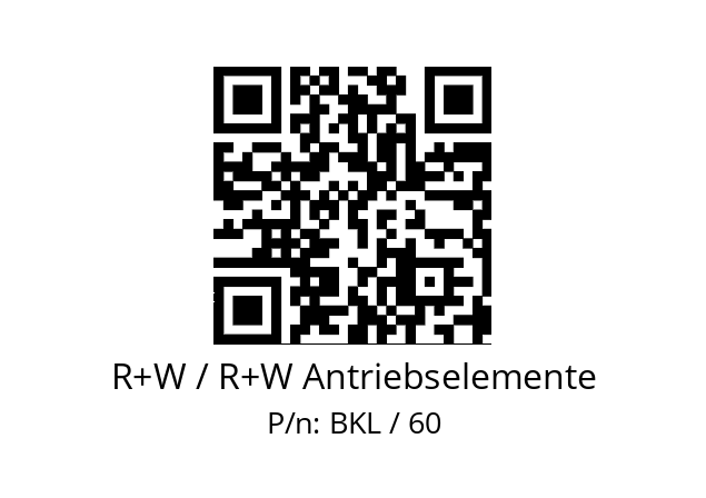   R+W / R+W Antriebselemente BKL / 60